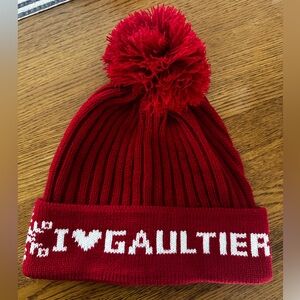 Jean Paul Gaultier Red Knit Beanie